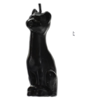 Black Cat Candle - 6"-7" Tall-Candles-Azure Green-The Bat Witch Cavern