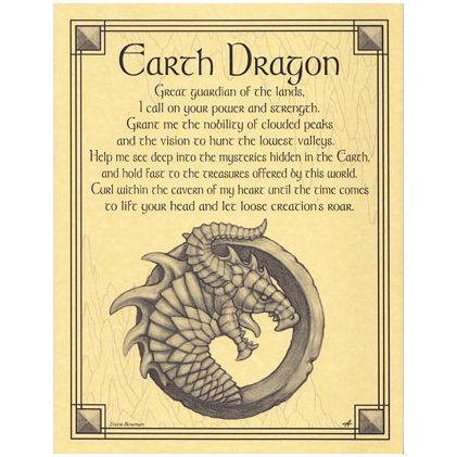 Dragon Prayers - Earth Dragon-Tarot/Oracle-Azure Green-The Bat Witch Cavern