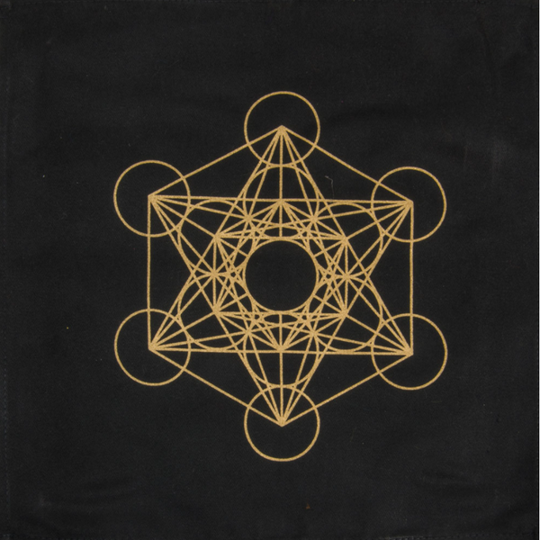 Crystal Grid Fabric - Metatron 12"x12"-Home/Altar-Kheops-The Bat Witch Cavern