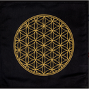 Crystal Grid Fabric - Flower of Life 12"x12"-Home/Altar-Kheops-The Bat Witch Cavern