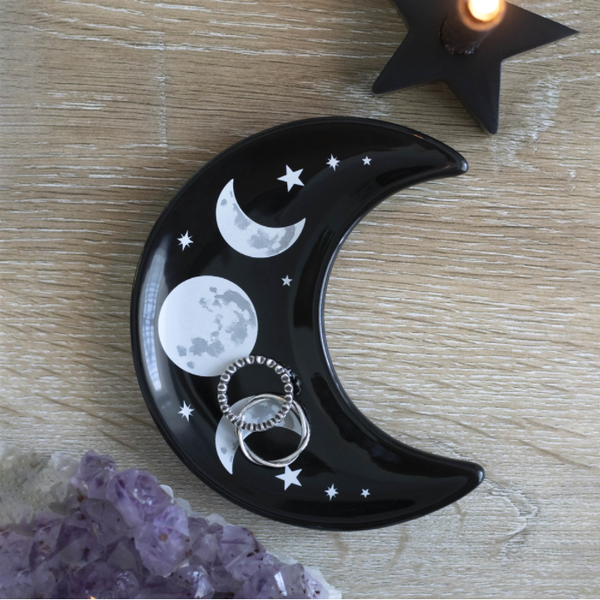 Crescent Triple Moon Trinket Dish-Home/Altar-Starlinks-The Bat Witch Cavern