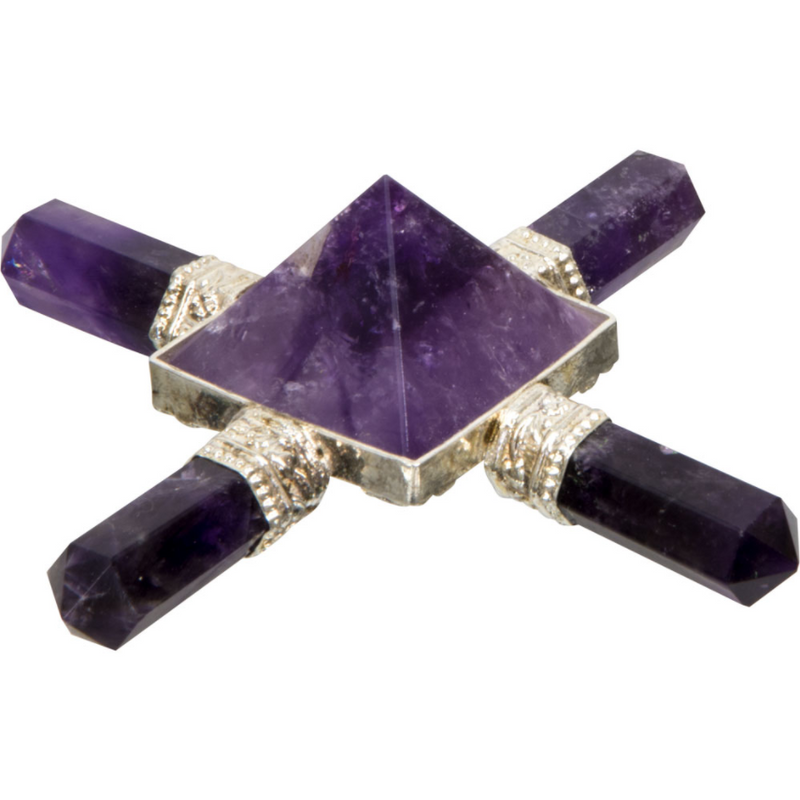Amethyst 4 Elements Healing Energizer - 4.5" x 4.5"-Crystals/Stones-Kheops-The Bat Witch Cavern