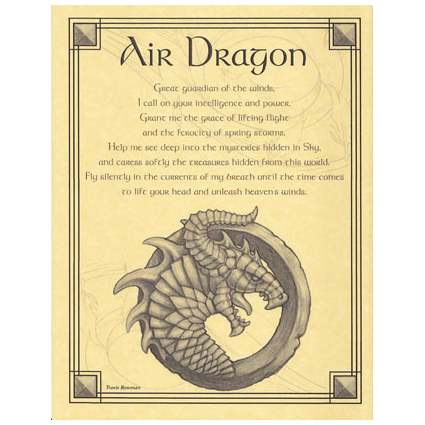 Dragon Prayers - Air Dragon-Tarot/Oracle-Azure Green-The Bat Witch Cavern