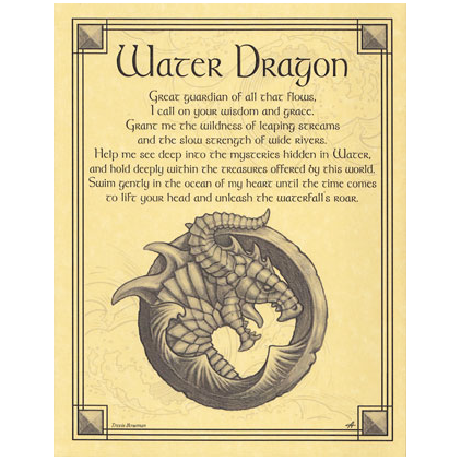 Dragon Prayers - Water Dragon-Tarot/Oracle-Azure Green-The Bat Witch Cavern