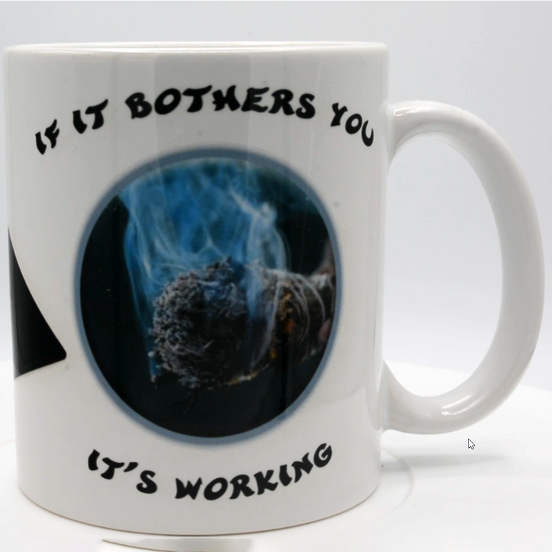 Mug - If It Bothers You, It's Working - 11oz-Crafted Products-The Bat Witch Cavern-The Bat Witch Cavern